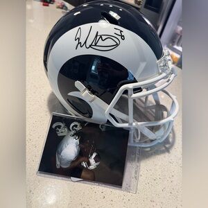 Todd Gurley Signed Los Angeles Rams Riddell Full Size Speed NFL Helmet w COA/Pho